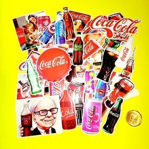 50pc brand new waterproof cute Coca Cola stickers.